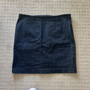 J Jill Womens Size 16 Petite Jean Skirt Dark Wash Stretch Side Zip Office Y2K